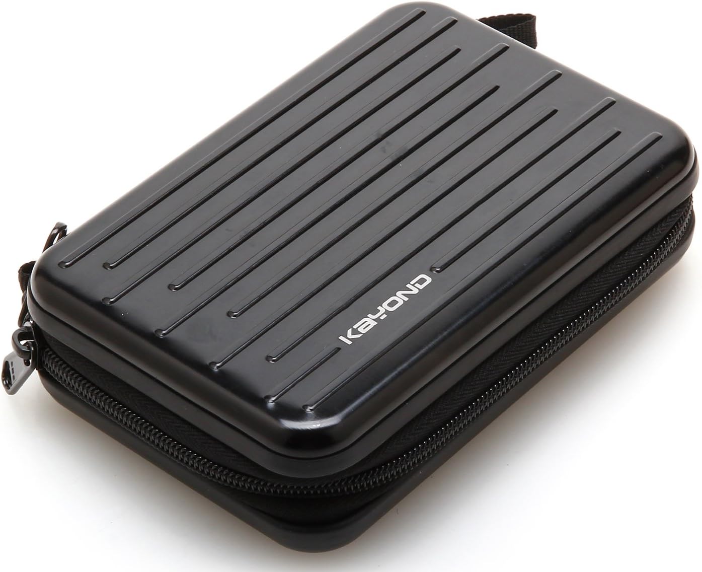 KAYOND Anti-Shock Silver Aluminium Carry Travel Protective Storage Case Bag for 2.5" Inch Portable External Hard Drive HDD USB 2.0/3.0 (Black)