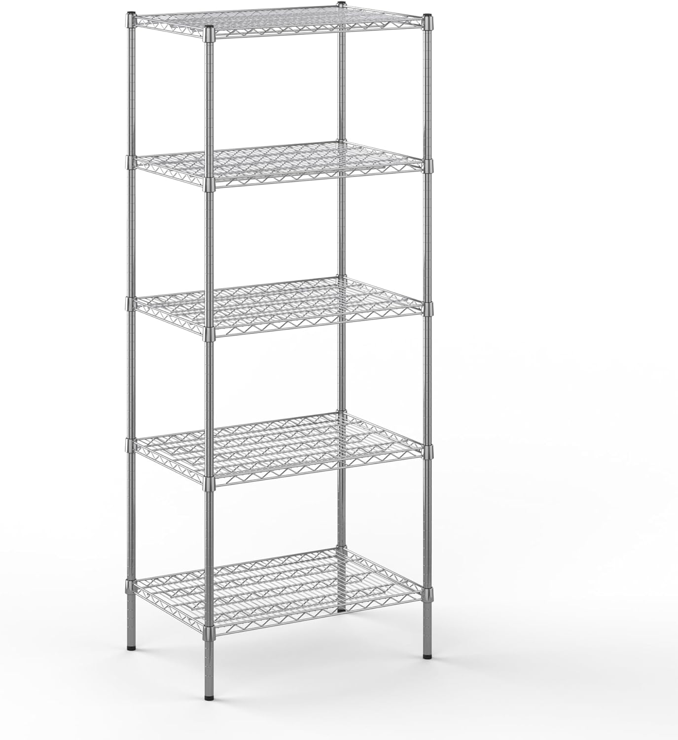 21" Deep x 30" Wide x 74" Height Wire Shelving Kit | 5-Tier | NSF Commercial Storage Rack Unit