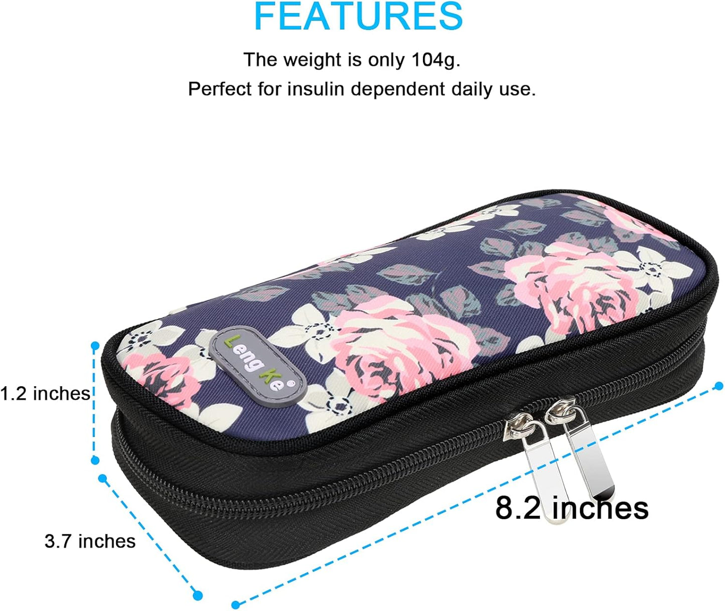YOUSHARES Insulin Cooler Travel Case - Portable Refrigerated Medicine Case for Insulin Pen, Medication and Diabetic Supplies with 2 TSA Approved Ice Pack