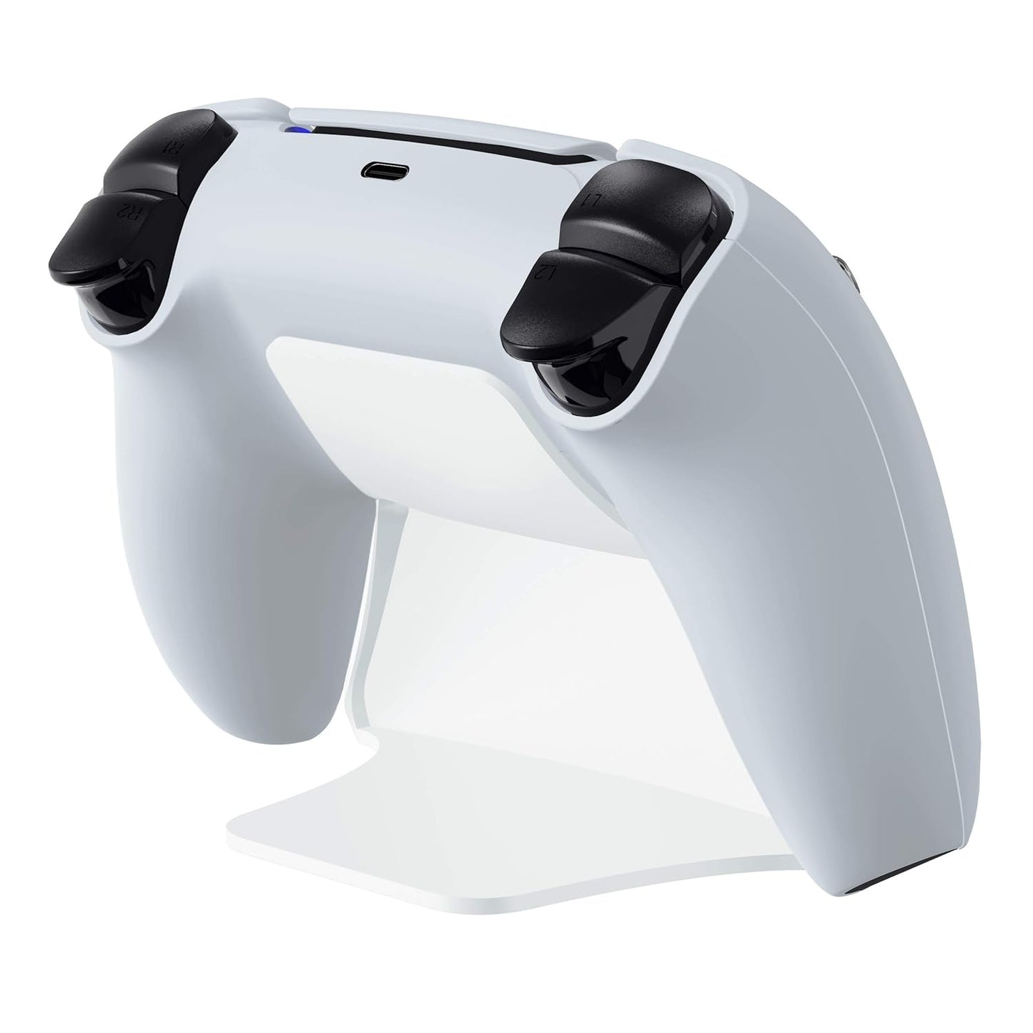 PlayVital 2 Pack Controller Display Stand for ps5, Gamepad Stand Desk Holder for ps5 Controller Accessories with Rubber Pads, White