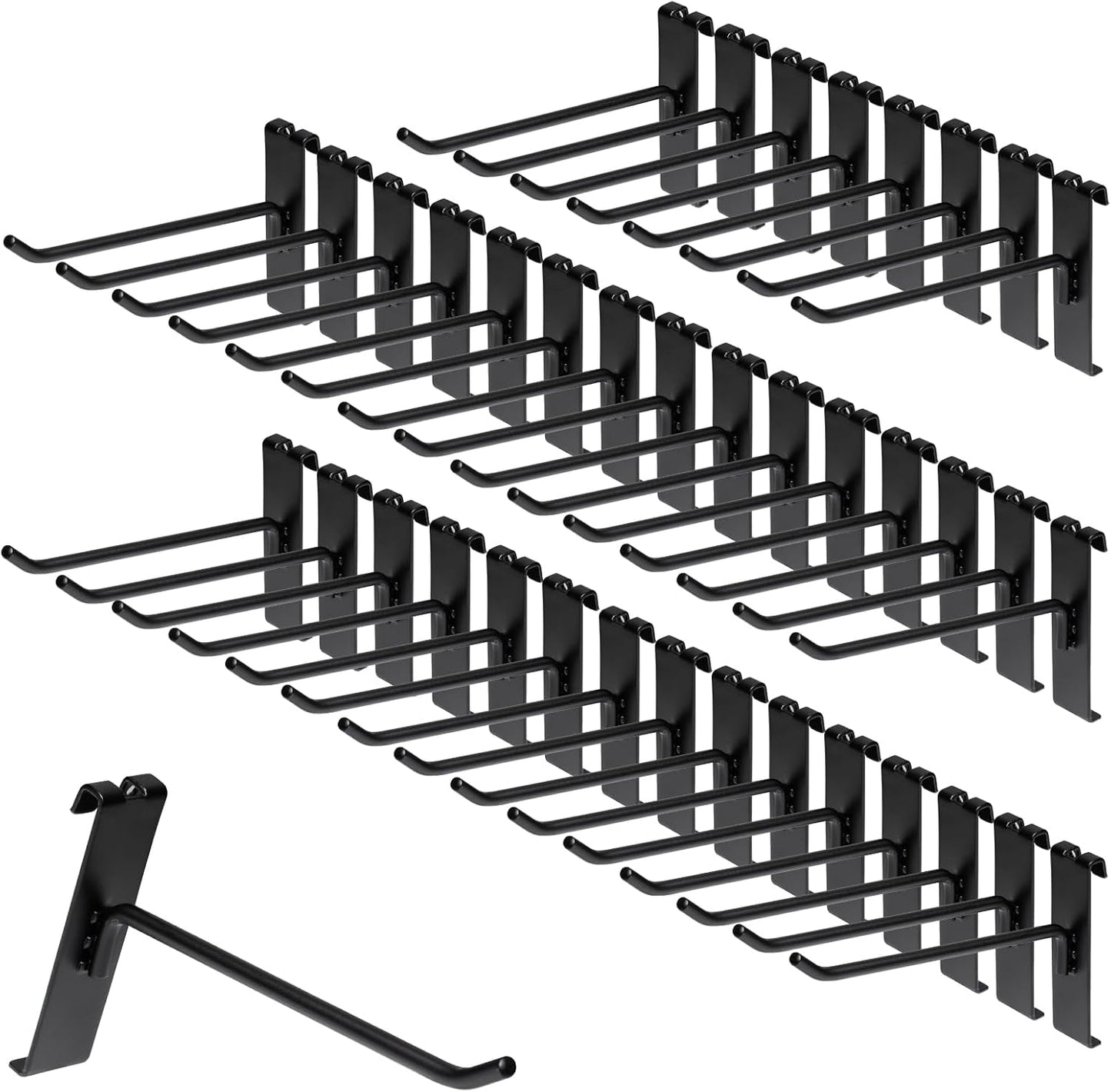 Gridwall Hooks 6 Inch, 100 Pack Grid Wall Hooks, Grid Panel Hooks and Hangers for Retail, Craft Shows, Home Setup, and Customized Display