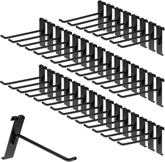 Gridwall Hooks 6 Inch, 100 Pack Grid Wall Hooks, Grid Panel Hooks and Hangers for Retail, Craft Shows, Home Setup, and Customized Display