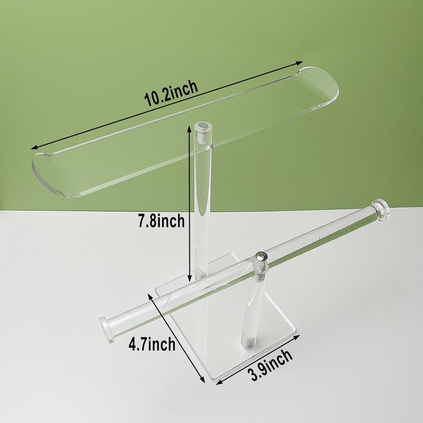 Bigfety Acrylic Headband Holder, 2-Tier Hair Accessories Organizer Clear Stand for Girls