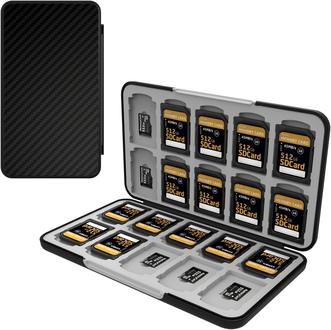 Memory Card Case with 40 Slots for 20 Micro SD SDXC SDHC TF Cards and 20 SD SDXC SDHC Cards,Anyskill SD Card Holde Features a Portable and Compact Design for Easy to Carry