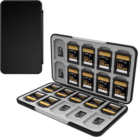 Memory Card Case with 40 Slots for 20 Micro SD SDXC SDHC TF Cards and 20 SD SDXC SDHC Cards,Anyskill SD Card Holde Features a Portable and Compact Design for Easy to Carry