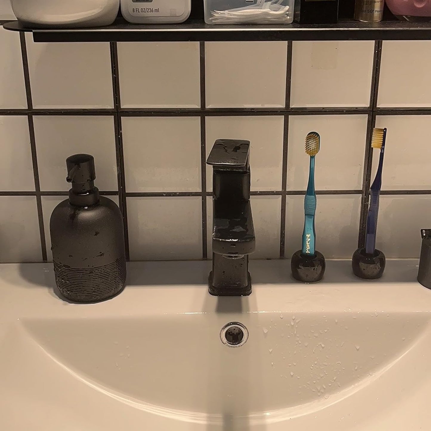 Soap Dispenser Black,Hand Soap Lotion Dispenser for Bathroom Countertop,Soap Dispenser for Kitchen.