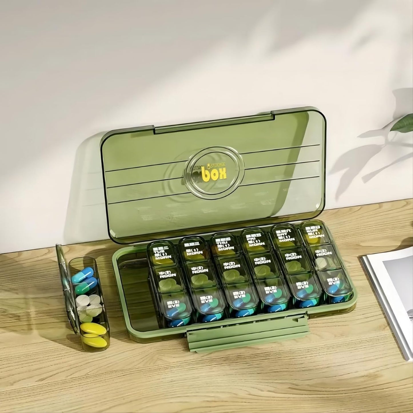 Medication Lock Box with key, First Aid Key Box with Lock,medicine lock box with key，Lock Box for Medication，Lockable Medicine Storage Box,12 x7.6x 7.8 inches [Medium]