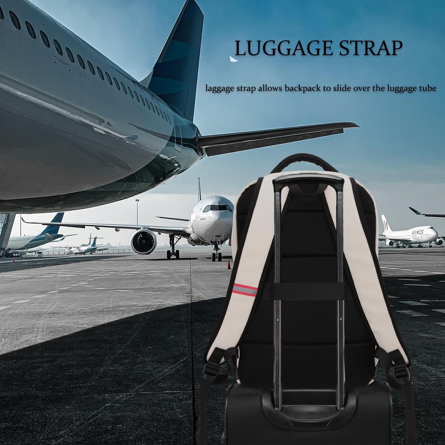 Della Gao Laptop Backpack for Men, Large Anti-Theft Business Travel Backpack with USB Charging Port, Water Resistant College School Computer Bag for Men/Women for 17 Inch Laptop and Notebook