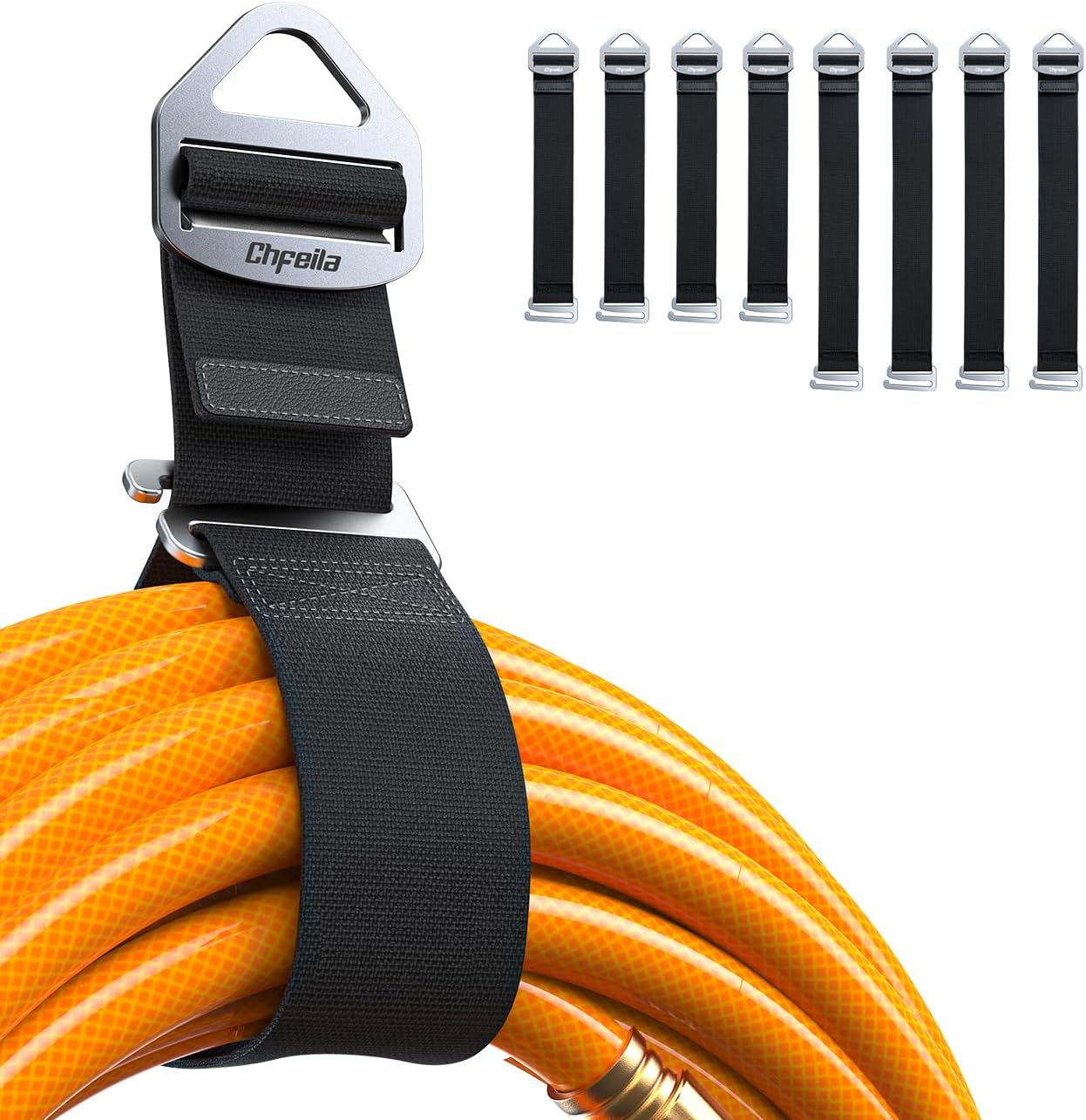 2025 Stocking Stuffers for Men, 8 Pack One Hand Operate Gravity Tighten Extension Cord Holder Organizer, Hose Rope Storage Straps, Workshop Garage Organization Gadgets Tools, Christmas Gifts for Dad