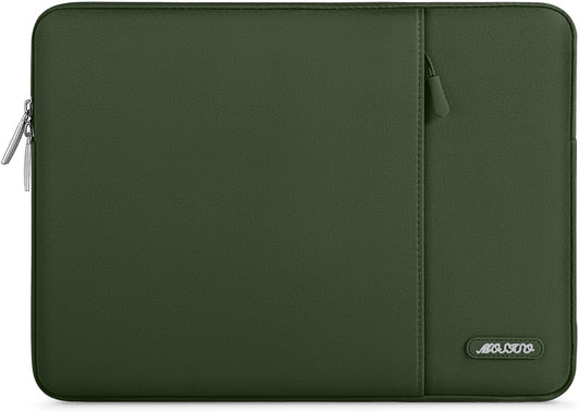 MOSISO Laptop Case 13 inch, 13 inch Laptop Sleeve Compatible with MacBook Air M4 M3 M2 M1 2025-2018 / Pro M2 M1 2025-2016, Polyester Vertical Computer Sleeve Bag with Pocket, Army Green