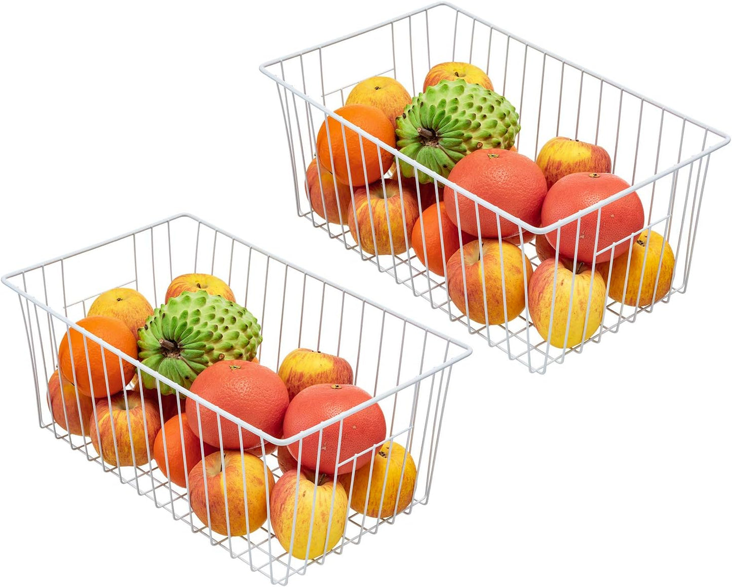 16inch Upright Freezer Organizer Baskets for 13-14,16-21 cu.ft Standup Freezer, Settle freezer chaos and reduce food waste effectively, Durable, Fully Use Space, Improve Air Circulate,Pack 3