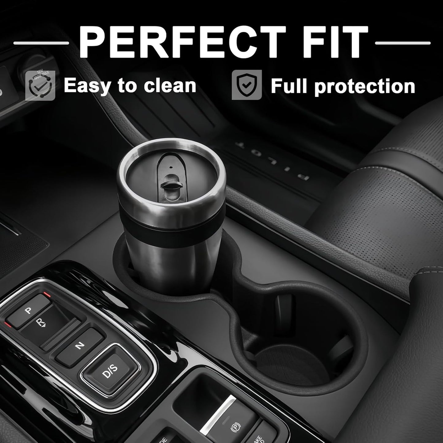 Muslogy Center Console Organizer & Cup Holder Insert & Magnet Armrest Hidden Storage Compartment Compatible with 2023-2025 Honda Pilot/2024-2026 Passport Center Console Inserts Interior 3PCS Set