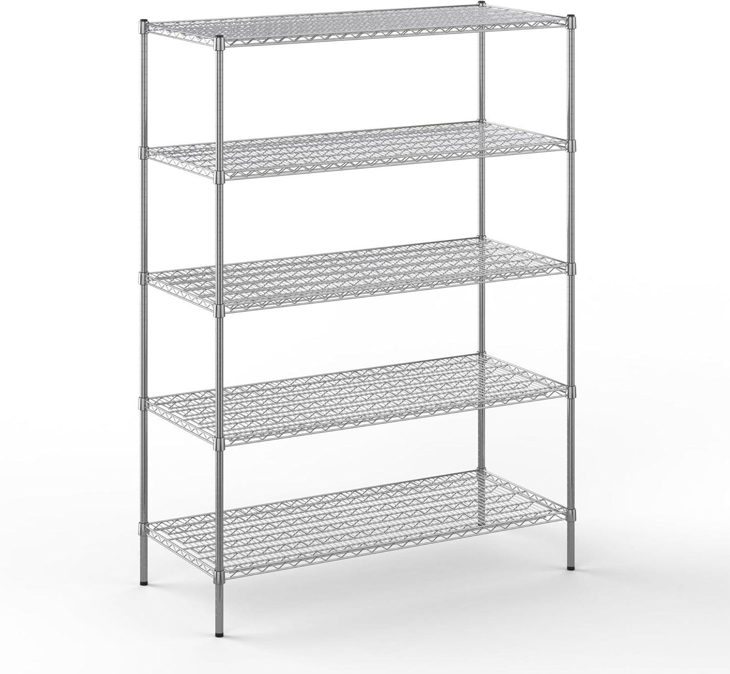24" Deep x 54" Wide x 74" Height Wire Shelving Kit | 5-Tier | NSF Commercial Storage Rack Unit
