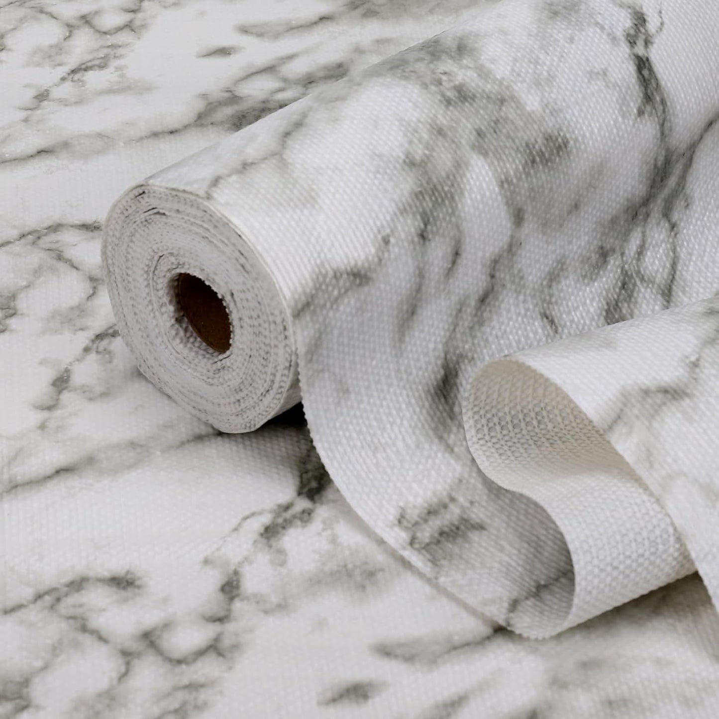 Drawer and Shelf Liner for Kitchen Cabinets, Non-Adhesive Strong Grip Thickened Cabinet Liners for Shelves, Non-Slip Mats Shelving Paper Protect Cupboard, Dresser, Pantry | Marble, 17.5" x 20FT