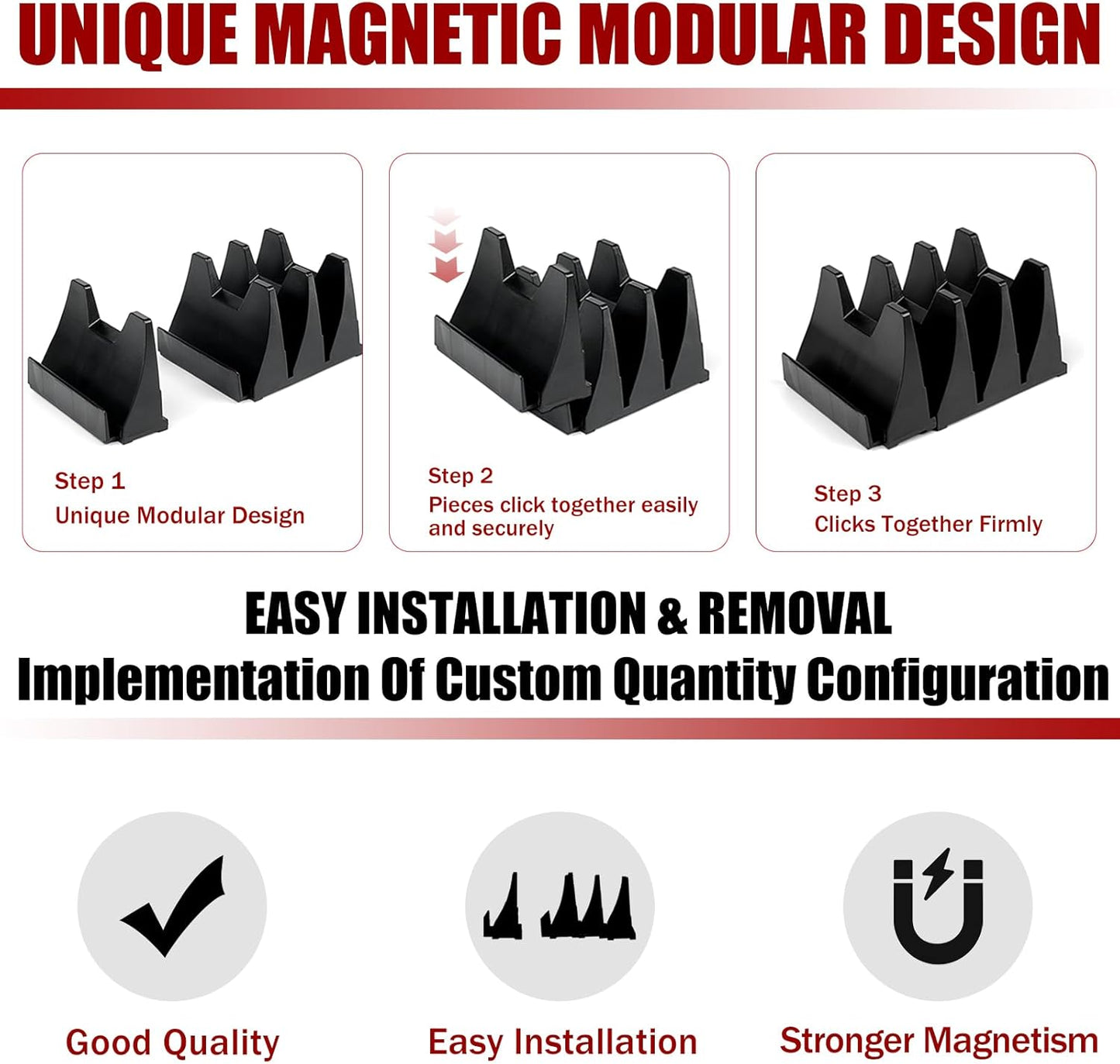 84PCS Magnetic Modular Wrench Organizer Wrench Holder - Wrenchs Tool Organizers for Tool Drawer Storage, Wrenchs Rack with Metric SAE Labels, Tool Storage Set Holder Festival Mechanics pcs