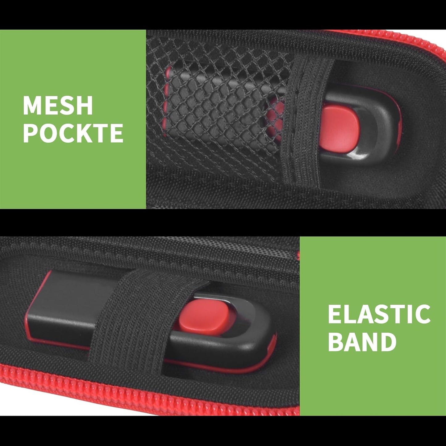 USB Flash Drive Case, SD Card Holder Compatible with Thumb Drive, Memory Cards, SDXC SDHC Storage Bag, Electronic Accessories Organizer for SanDisk for Samsung for Inland (Red)