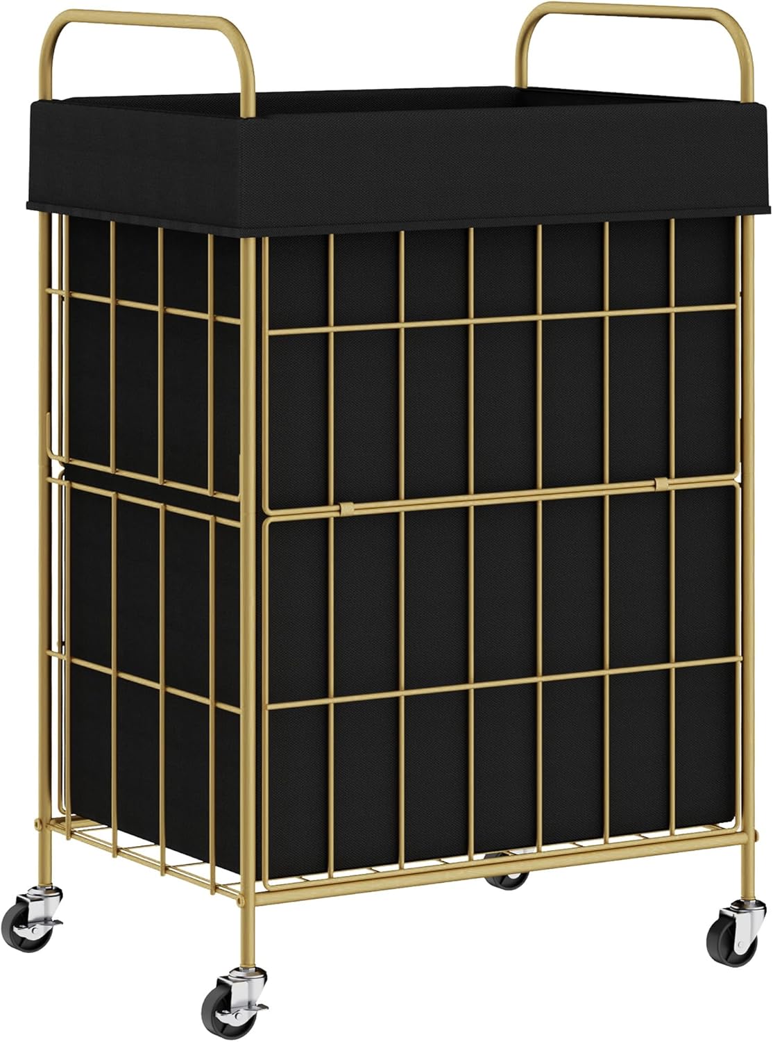 Laundry Hamper with Wheels, 90L Laundry Basket with Handle, Laundry Sorter with Removable Liner Bag