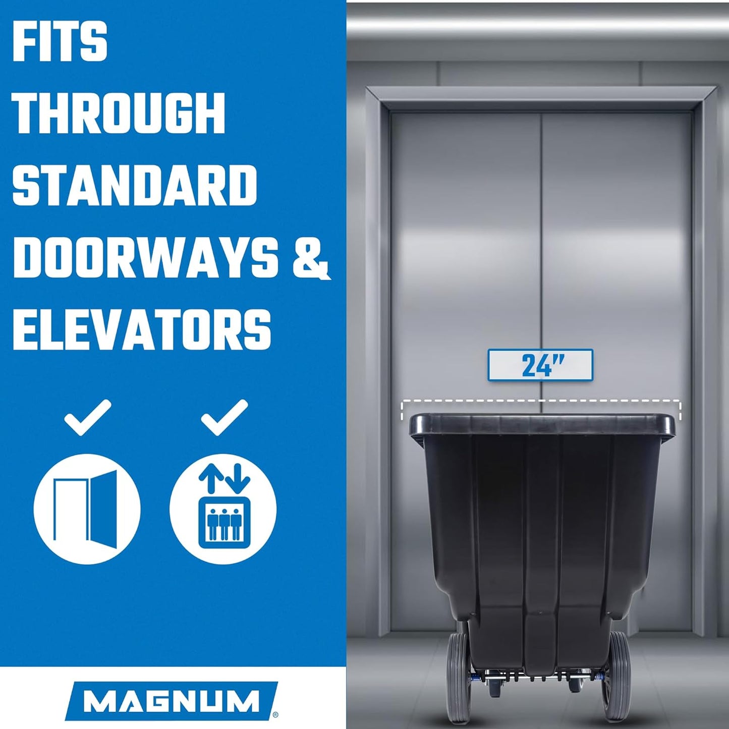 Tilt Truck, 1/2 Cu. Yd. Capacity Dump Cart with Heavy Duty 12” Wheels & 5” Casters for Handling, Transporting on Construction Jobsites, 750 lbs, Trash Cart with Wheels DUC12A-03PK (3-Pack)