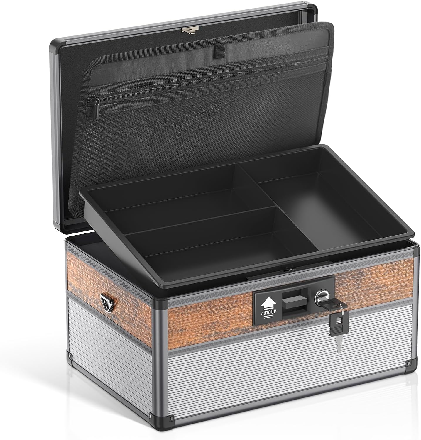 Glosen Medicine Lock Box,locking medicine box, Security Lock Boxes 【Large 14 x 8.85 x 7.5 Inch】 lock box, First Aid Key Safe Box,Lock Box for Medication