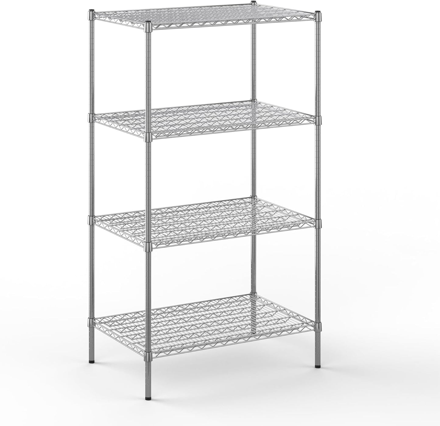24" Deep x 36" Wide x 64" Height Wire Shelving Kit | 4-Tier | NSF Commercial Storage Rack Unit