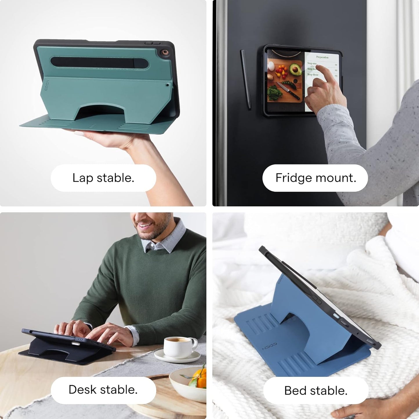 ZUGU Case for iPad Pro 12.9 Case 5th / 6th Generation Stand 2021/2022, Slim Protective Cover with Wireless Apple Pencil Charging, Magnetic Stand & Sleep/Wake Magnetic Cover, Slate Blue