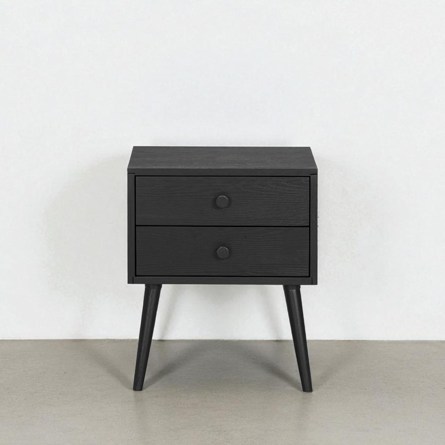 NTC Lux Nightstand with 2 Drawers, Featuring Adaptable Design, 150 lbs Load Capacity, Water-Resistant, Elevate Your Space, Easy Assembly - Burnt Black