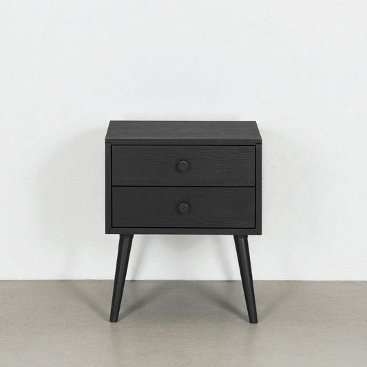 NTC Lux Nightstand with 2 Drawers, Featuring Adaptable Design, 150 lbs Load Capacity, Water-Resistant, Elevate Your Space, Easy Assembly - Burnt Black