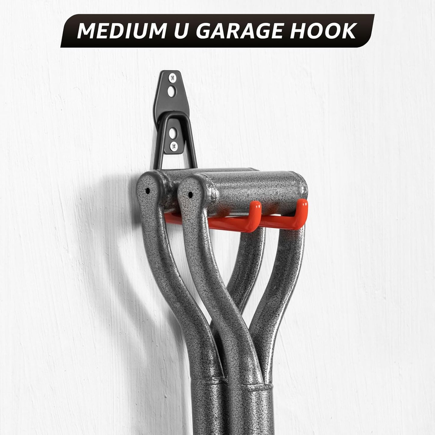 40 Pack Utility Steel Heavy Duty Wall Mount Garage Hooks,with Anti-Slip Coating,for Hanging Bikes,Ladder,Ropes,Bulk Items,Power,Yard and Garden Tools