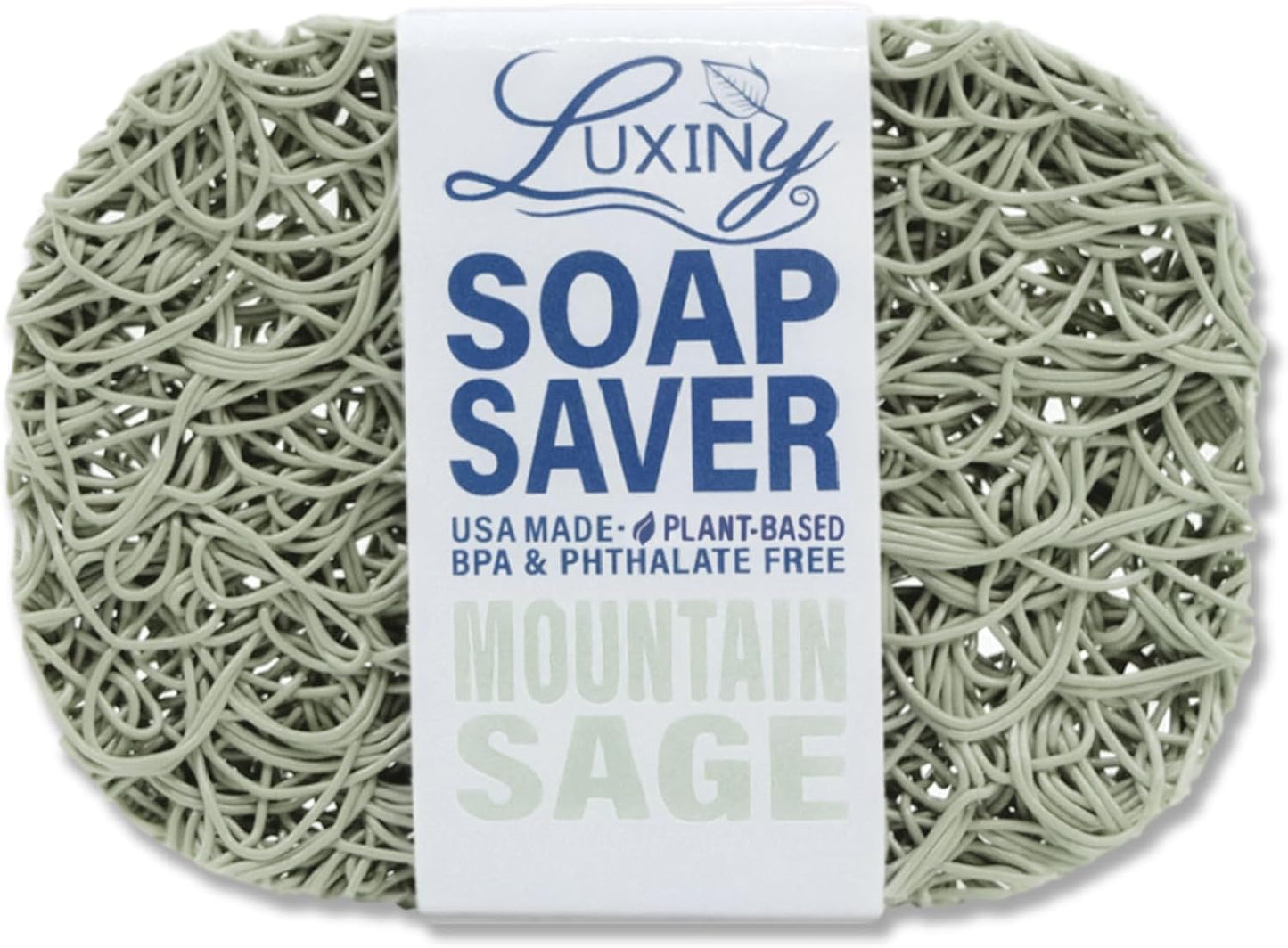 Soap Savers for Bar Soap & Shampoo Bar Holder, American Made by Luxiny, Lifts Soap in Soap Dishes & Shower Soap Holders –Bars & Soap Lasts Longer- Made from Plant Based Materials (Mountain Sage)