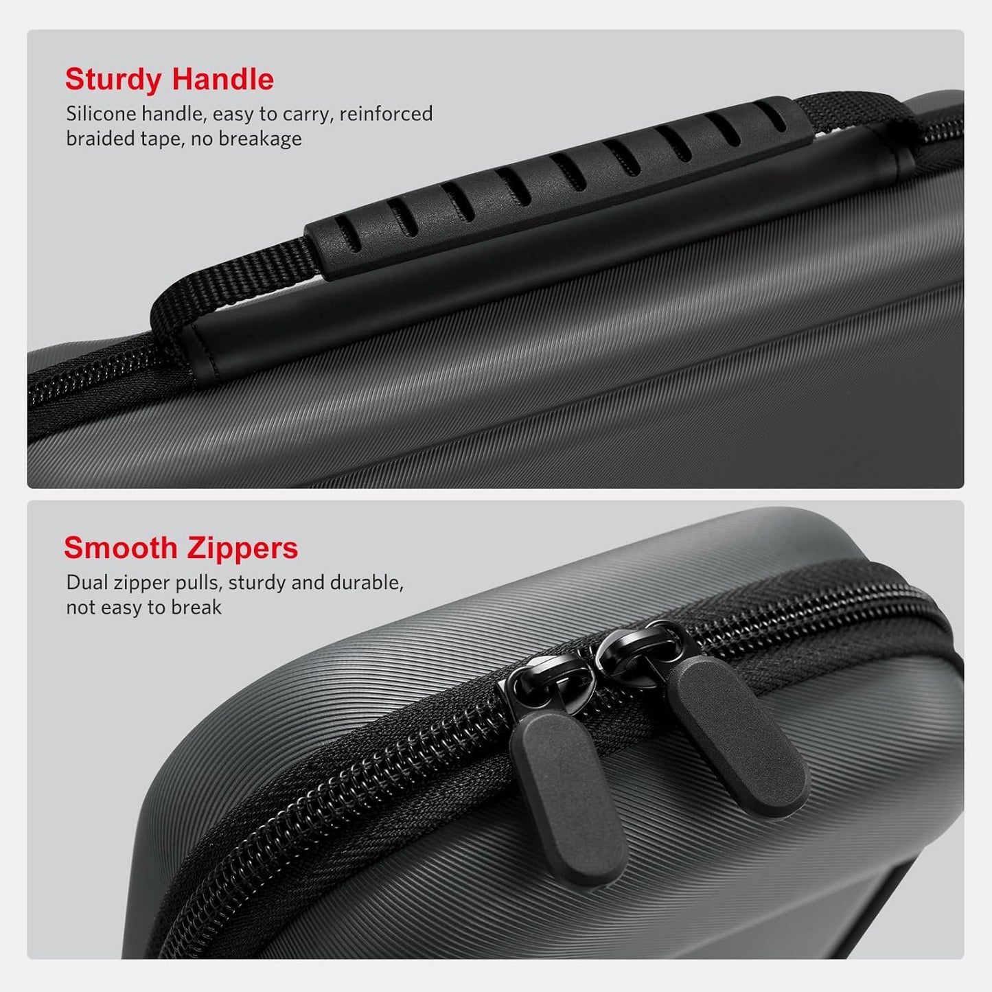 CoBak Large Capacity Carrying Case for Nintendo Switch 2 (2025) - 3 in 1 Accessories Bundle with 2 Screen Protectors, Thumb Grip Caps, 24 Game Cartridges, Hard Shell Portable Travel Pouch, Gray