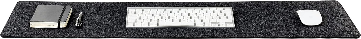 Premium Felt Desk Mat | Large 15.75" x 36" | Multifunctional Desk Pad for Home Office | Dark Gray