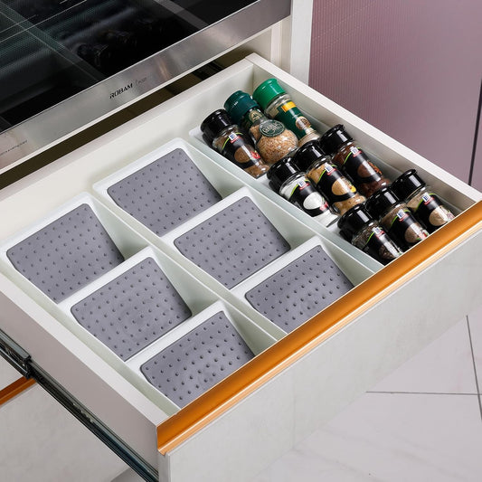 Kitchen Drawer Organizer,2 Pack,Pantry Organizers and Storage,Spice Rack Organizer for Cabinet, Making up Organizer, Bottle Rack,Bottles Holder,Spice Bottle Organizer