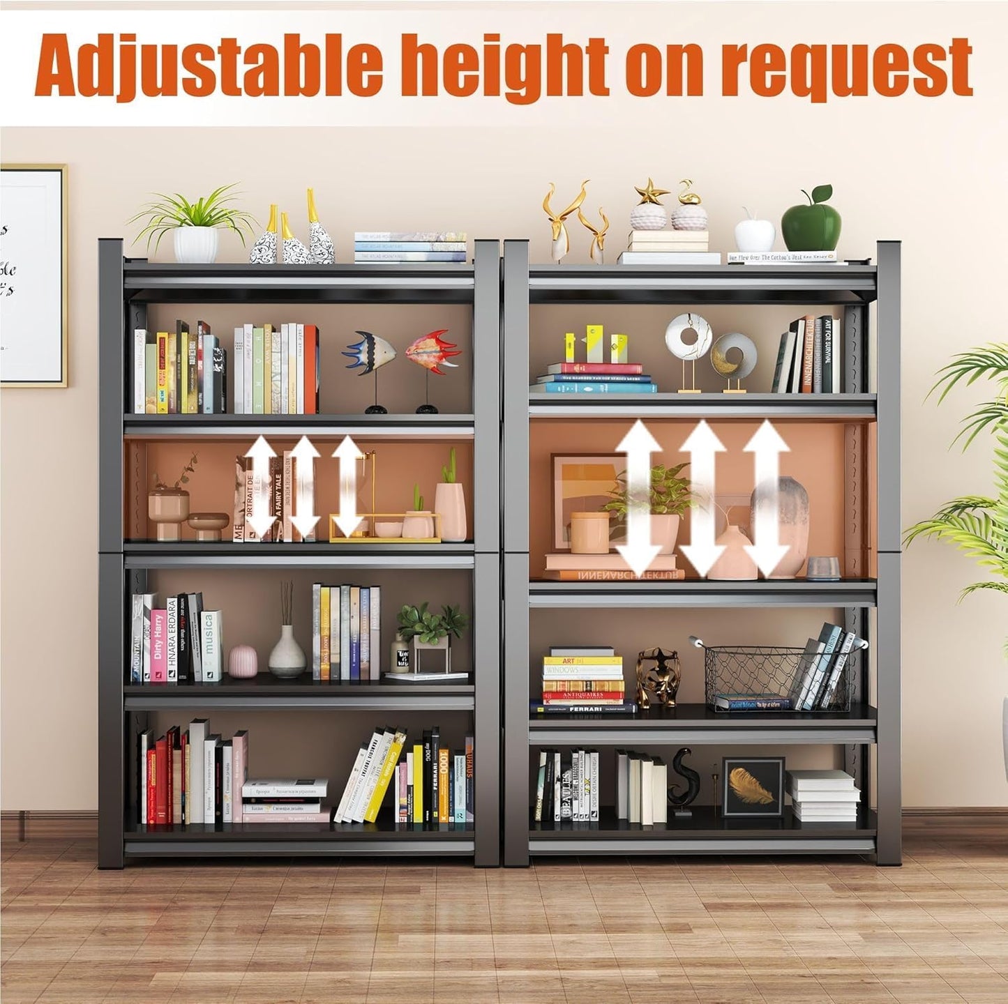Storage Shelve -5 Tier Shelf Organizer,20" W x 14" D x 54" H