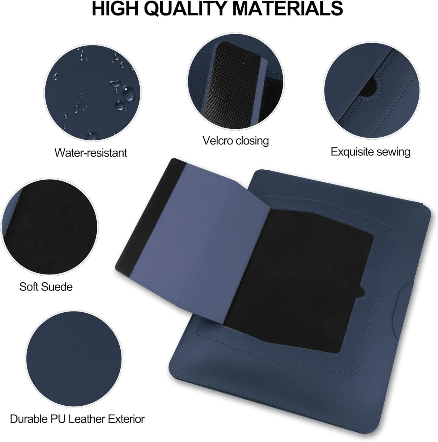 15.6" Laptop Sleeve-Compatible with MacBook Pro 16/15.4'' MacBook Pro 15, Mac Air 15 - Waterproof Soft 15 16 inch pc case for HP, Dell, 15 inch Laptop Sleeve case,Blue