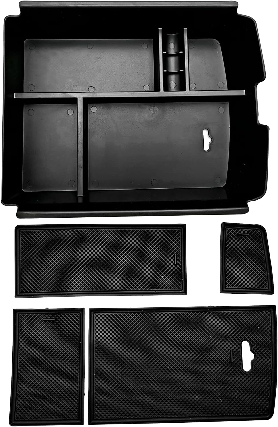 Center Console Organizer fit for VW Atlas and Cross Sport 2018 2019 2020 2021 2022 2023 Interior Storage Box Accessories (Not fit for 2024) (Console Organizer)