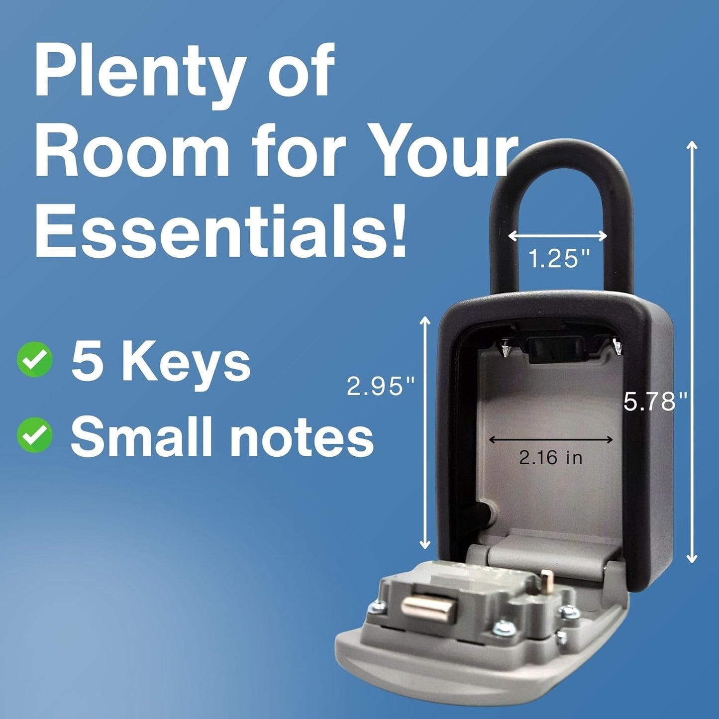 Key Lock Box for Outside - Combination Realtor Lockbox for House Keys Outdoor
