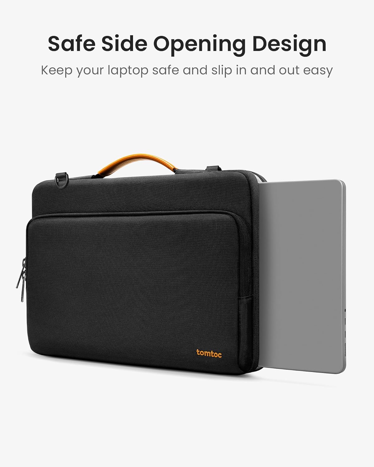 tomtoc 360 Protective Laptop Shoulder Bag for 13-inch 2025 MacBook Air M4/A3240, M3/A3113, M2/A2681, M1/A2337, MacBook Pro M2/A2686 M1/A2338, Water-Resistant Laptop Accessory Carrying Case Sleeve