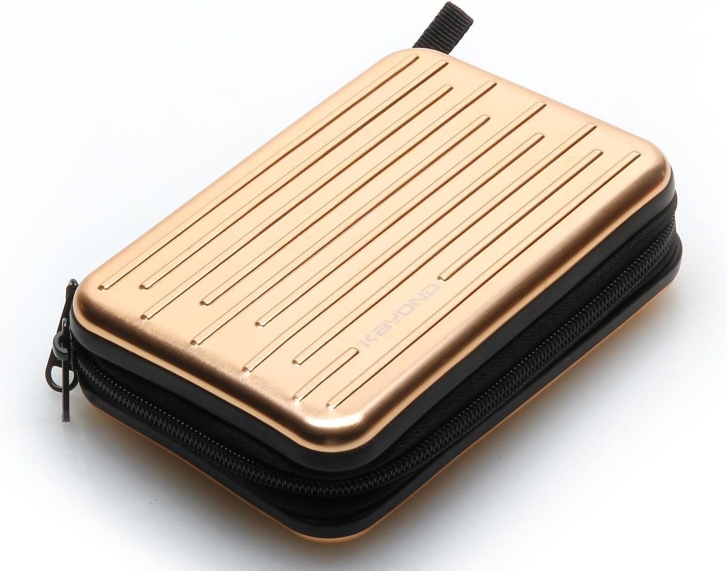 KAYOND Anti-Shock Silver Aluminium Carry Travel Protective Storage Case Bag for 2.5" Inch Portable External Hard Drive HDD USB 2.0/3.0 (Golden)