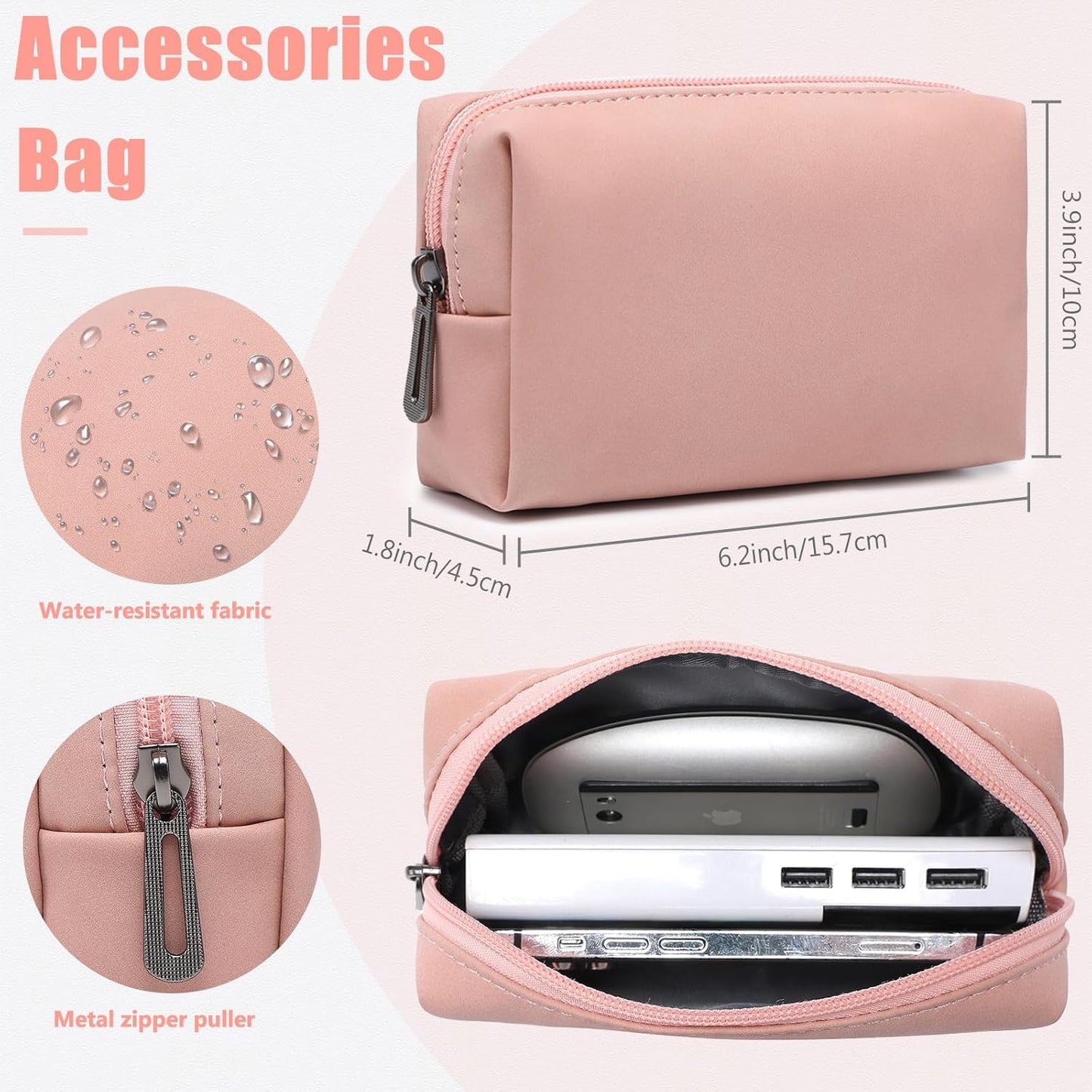 HYZUO 15-16 Inch Laptop Sleeve Case with Stand Feature for MacBook Pro 16 M4/M3/M2/M1 Pro/Max 2025-2019, XPS 15, MacBook Pro 15 2015-2012, Samsung Galaxy Book Flex/Pro 15, Pink