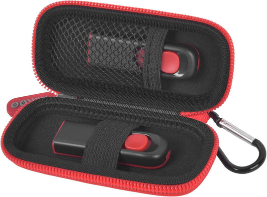 USB Flash Drive Case, SD Card Holder Compatible with Thumb Drive, Memory Cards, SDXC SDHC Storage Bag, Electronic Accessories Organizer for SanDisk for Samsung for Inland (Red)