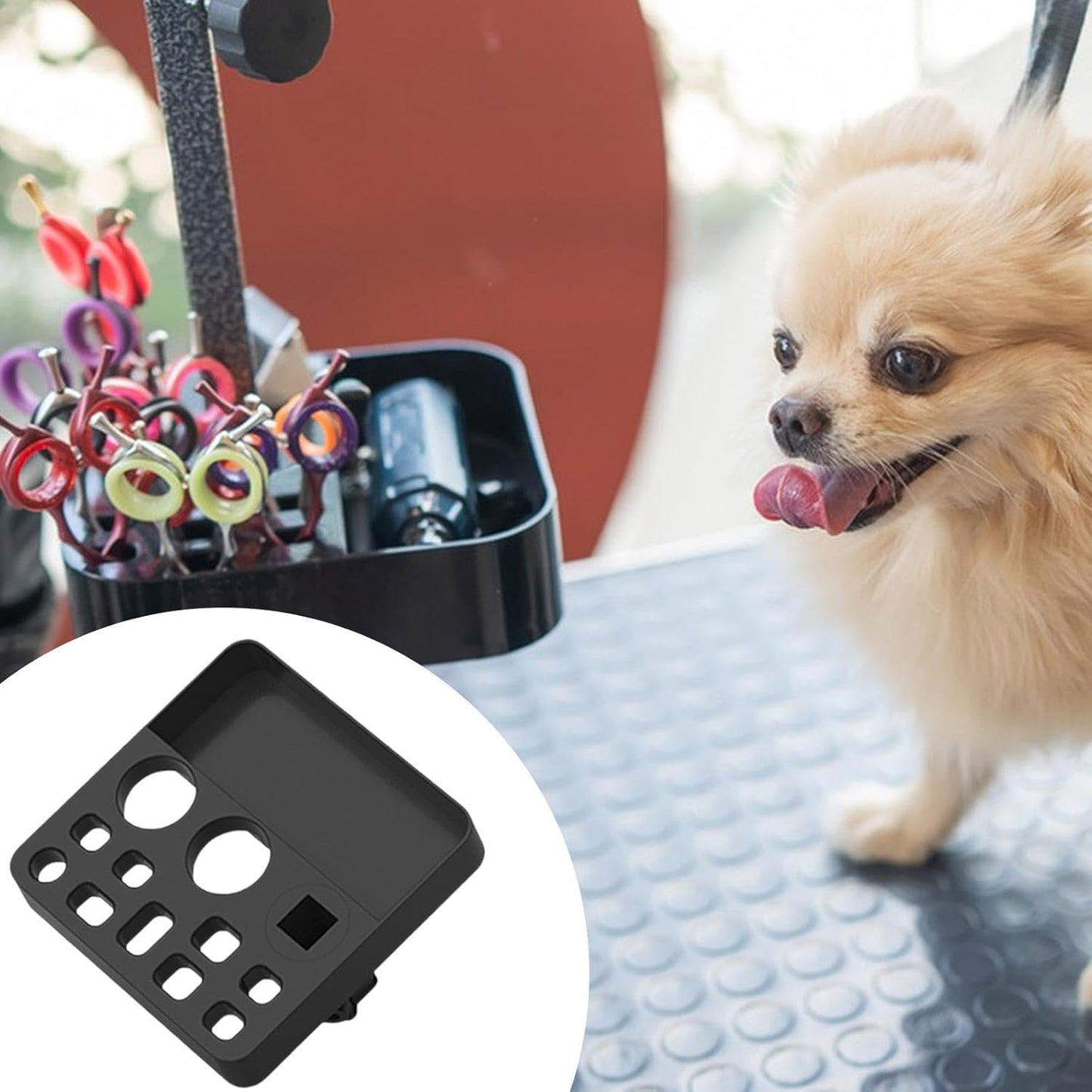 Pet Grooming Tools Organizer Pet Grooming Tool Storage Box for Brushes Clips