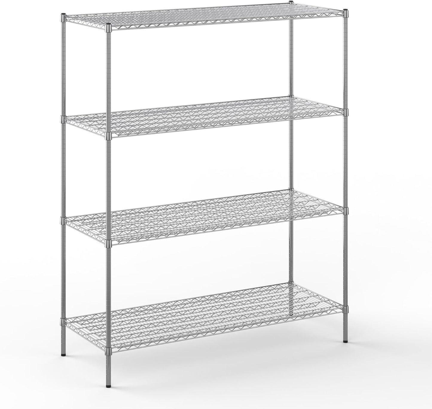 24" Deep x 60" Wide x 74" Height Wire Shelving Kit | 4-Tier | NSF Commercial Storage Rack Unit