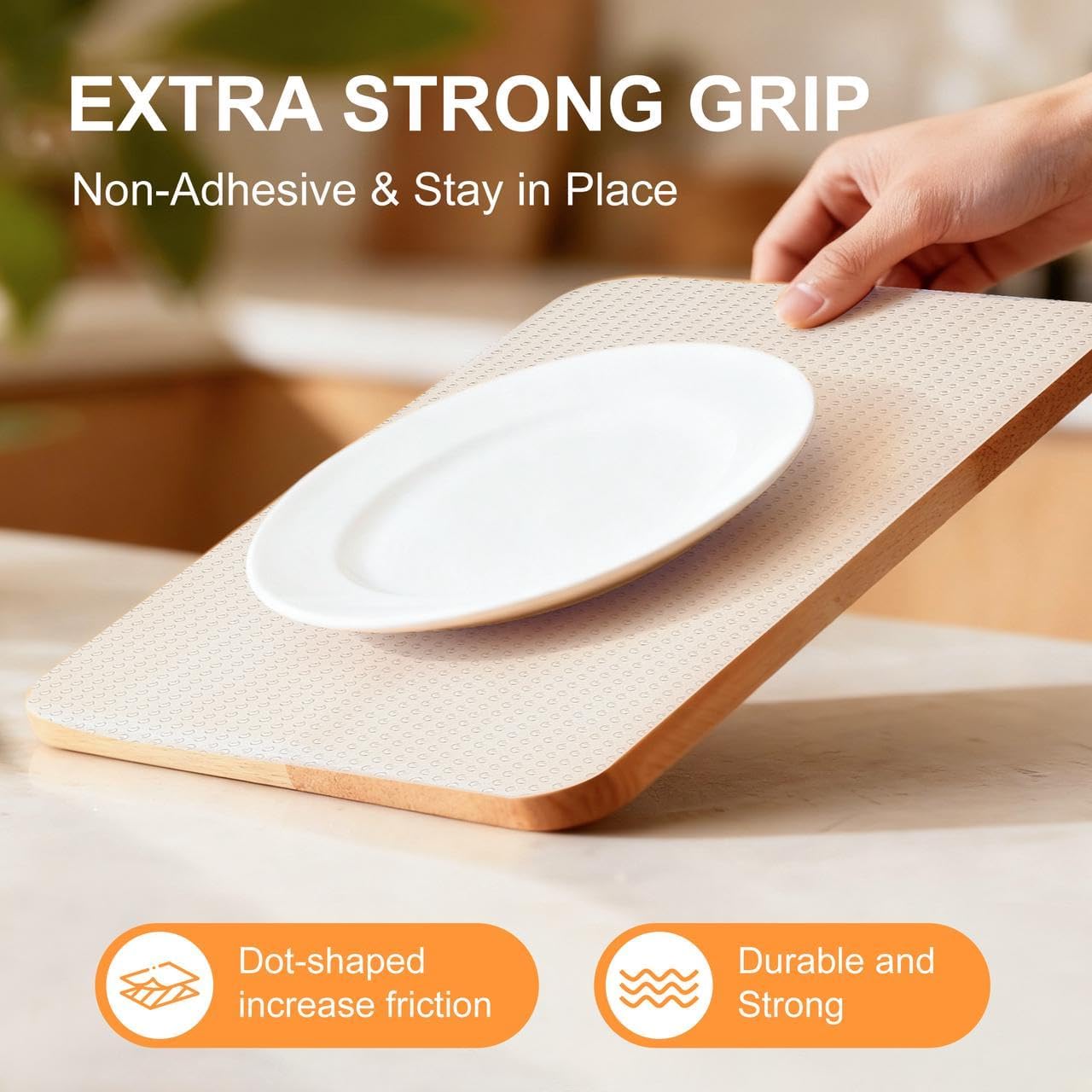 FEXIA Shelf Liner 12 Inch x 20 FT Clear Non Slip Waterproof Cabinet and Drawer Liner for Kitchen Cabinet Refrigerator Pantry Closet Durable Non Adhesive