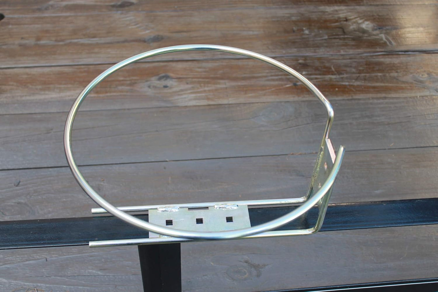 Jungle Jim's 5 Gallon Round Gas Can Holder – Locking Trailer Rack Mount Bracket Kit for Utility, Lawn & Landscape Use – Fits Open & Enclosed Trailers, Truck Beds