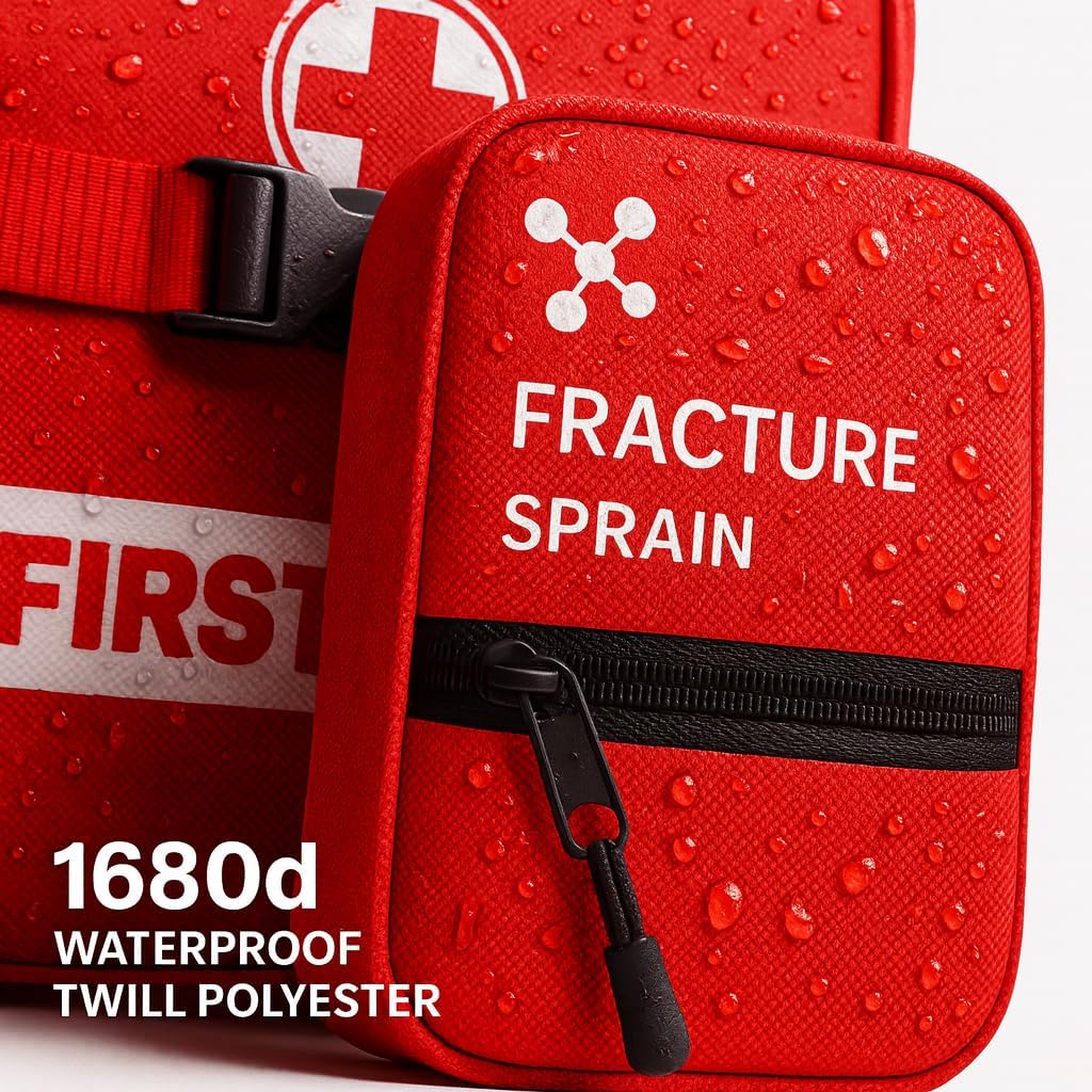 First Aid Kit 429-Piece Large Waterproof Emergency Kit with Mini Bag – Organized Medical Supplies for Home, Car, Travel, Office & Business