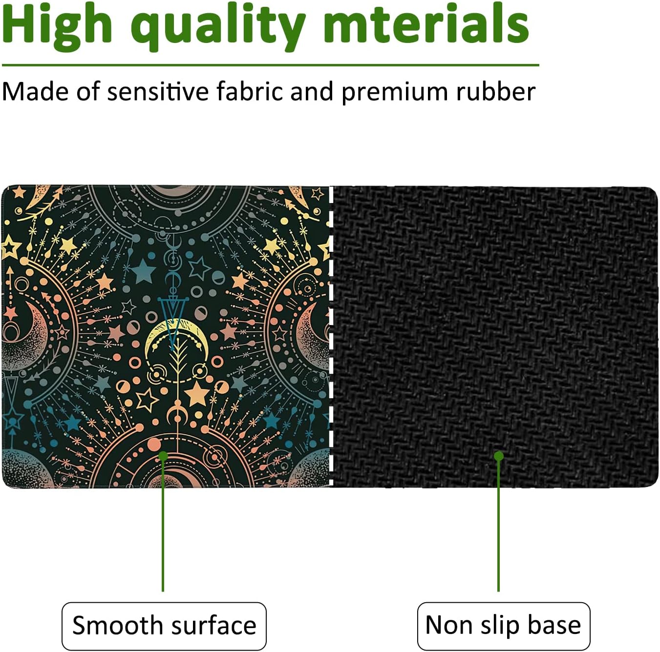 Alchemy Magical Astrology Gaming Mouse Pad XXL Large Desk Mouse Pad Keyboard Mat with Stitched Edges Waterproof Non-Slip Desk Mat for Laptop,Keyboard,Computer 35.4 * 15.7 Inch