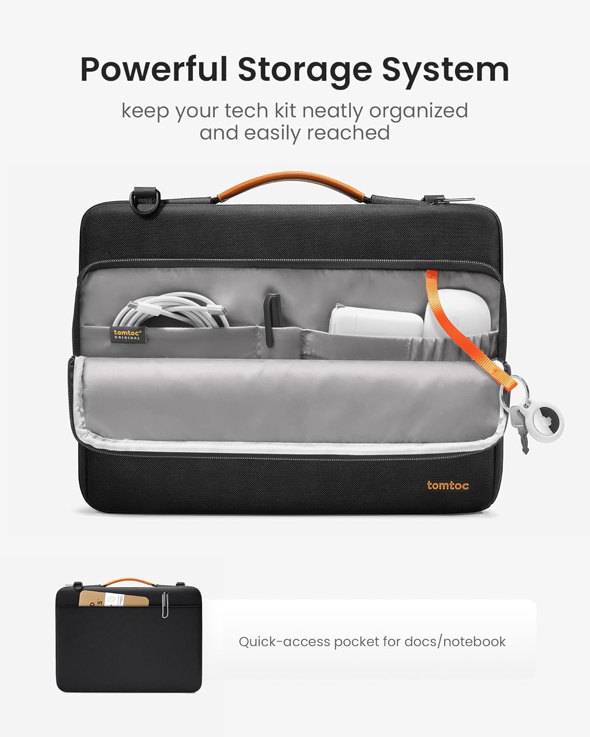 tomtoc 360 Protective Laptop Shoulder Bag for 14-inch MacBook Pro M5/M4/M3/M2/M1 Pro/Max A3434 A3112 A3401 2025-2021, Water-Resistant Carrying Case for 13.5-14.4 Inch Microsoft Surface Laptop 7/6/5