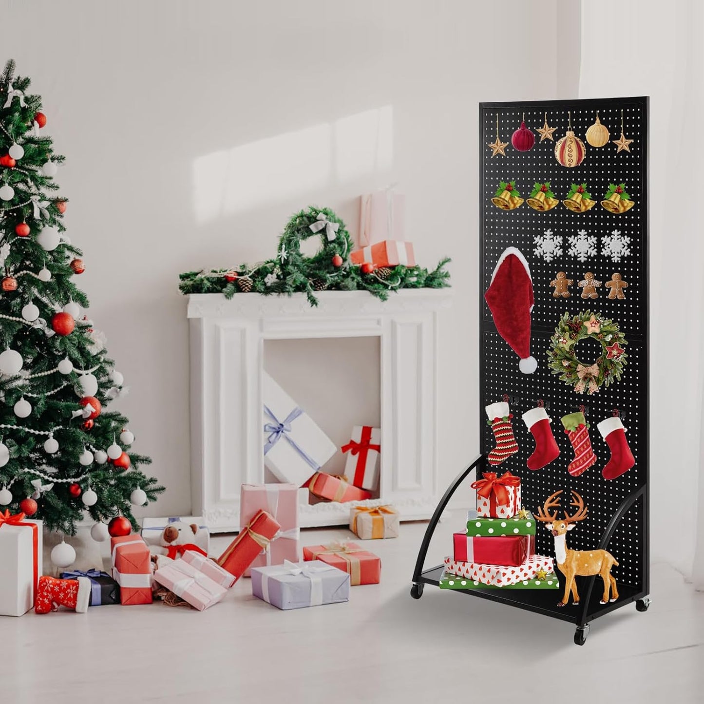 Eastern Tree 30 Packs 6" Metal Pegboard Hooks, Standard Peg Board Hooks is Fit to Standing Pegboard Display and Pegboard Panels