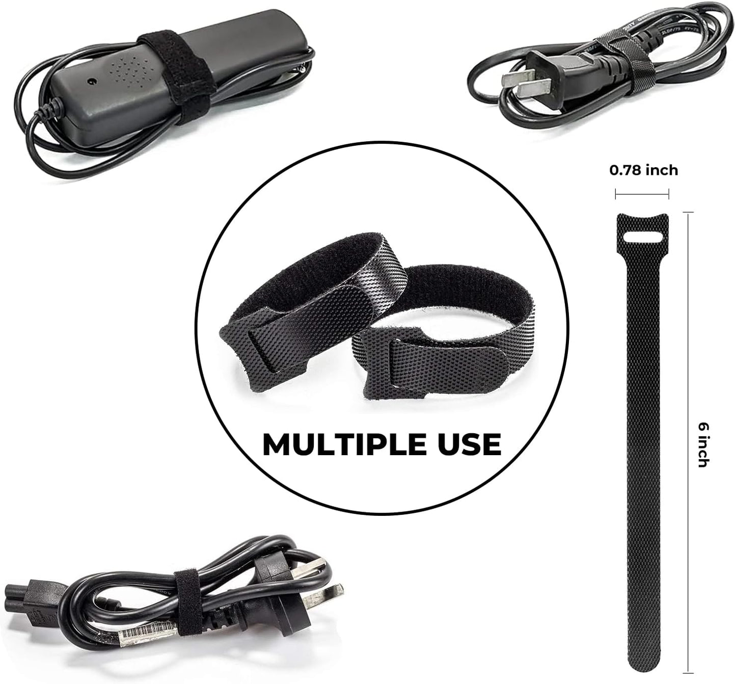 98 Pcs Cable Management Kit, Prevents Cables from Tangling Cable Straps, Cord Management, Wire Organizer for Computer/PC/Desk/Under Desk/Home/Office/Gaming Room