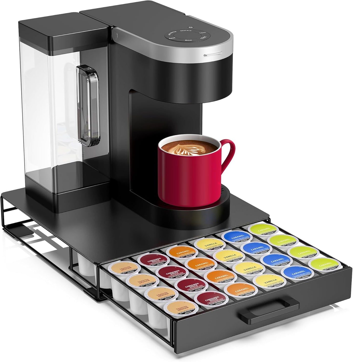 Storage Organizer Drawer for K-Cup Pods, ZECENN Coffee Pods Holder for Keurig Pods, Coffee Station Organizer Coffee Bar Accessories (36 Pods Capacity -Storage Drawer)
